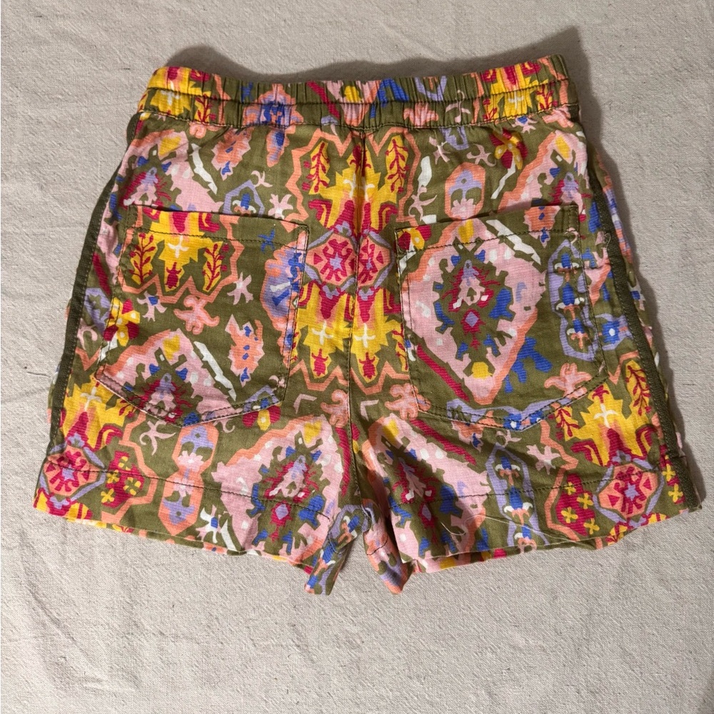 ZARA Multicolor Drawstring Linen Shorts - Picture 5 of 11